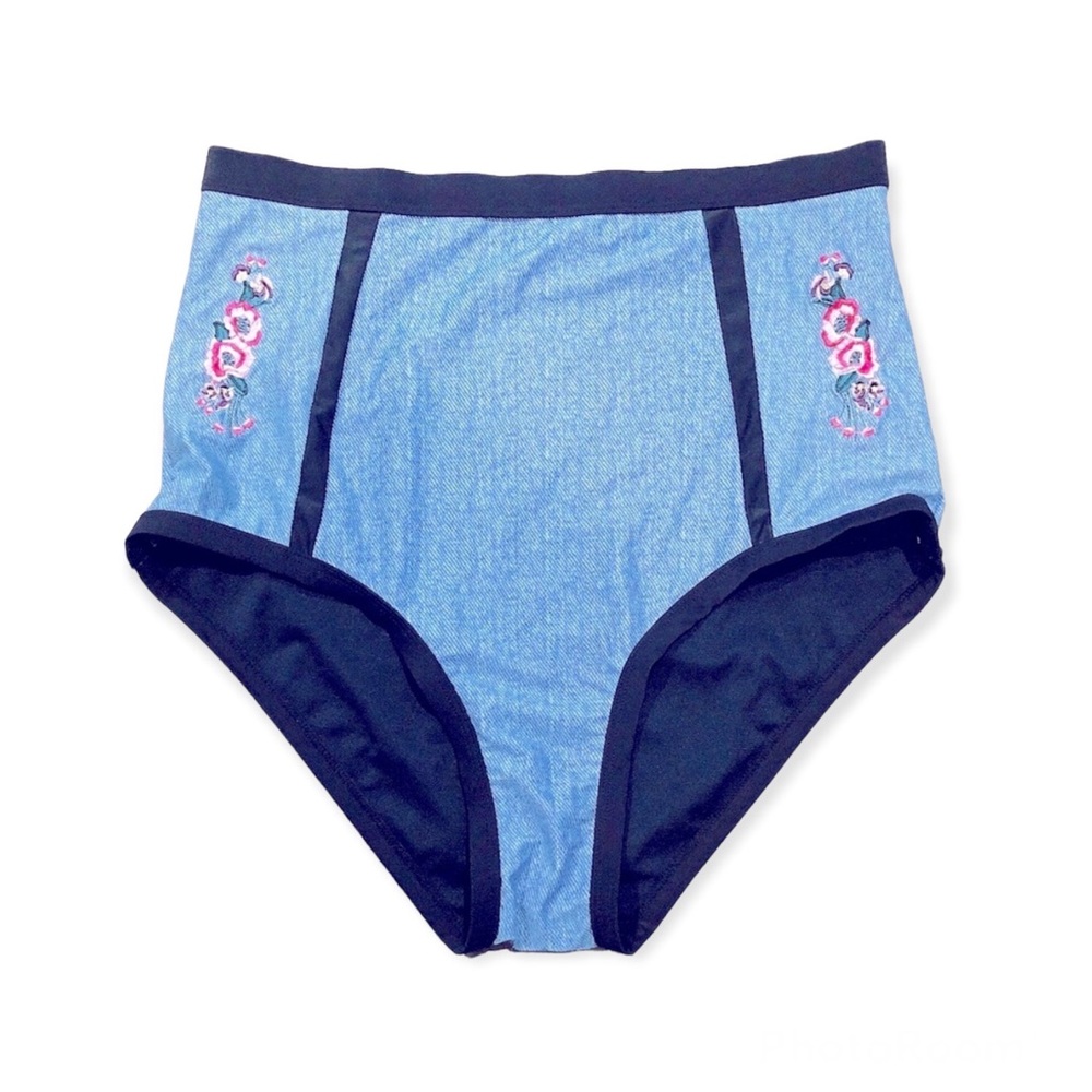 Marilyn Monroe Swimwear High-Waisted Bikini Bottom Denim Plus Size 1X NWT $50.00